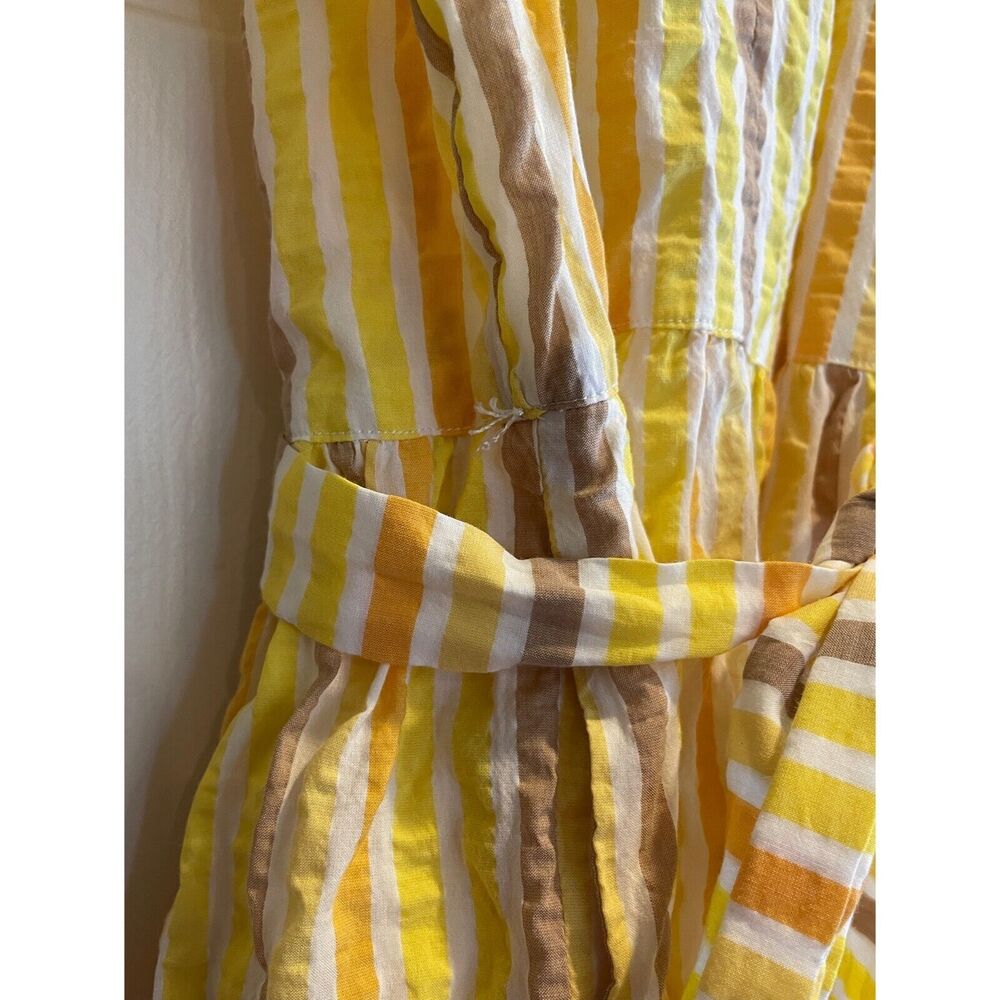 Lemlem Yellow and White Striped Mini Dress - Picture 8 of 11